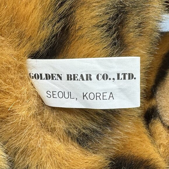 Golden Bear Company Vintage Tiger Plush 12" Seated Stuffed Animal Made In Korea - Picture 8 of 11